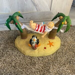GEMMY SANTA IN HAMMOCK ANIMATED MUSICAL FIGURE JIMMY BUFFETT 5 O'CLOCK SOMEWHERE